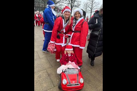 Carpenters Group staff run Santa Dash in Liverpool